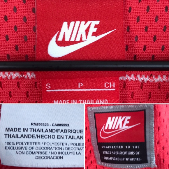 SOLD Nike | Red Swoosh Mesh Jersey Tee Size Small - Picture 6 of 6